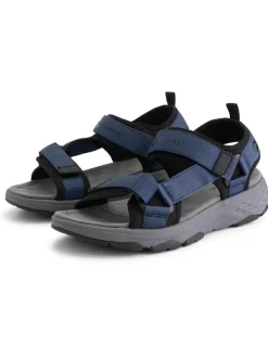 TRAVELIN' Leder-Trekkingsandalen "Rensvik" in Dunkelblau>Herren Outdoorschuhe