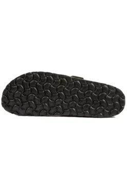 billowy Leder-Zehentrenner in Braun Clearance
