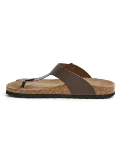 SABOKETS Leder-Zehentrenner in Braun Discount