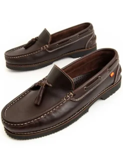 Purapiel Mokassins Pullnauk in Braun Clearance