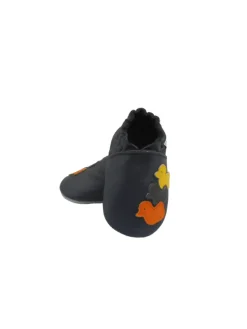 Bemesu Nachtblaue Baby-Leder-Laufschuhe, mit rutschfester Sohle - Entenmuster Discount