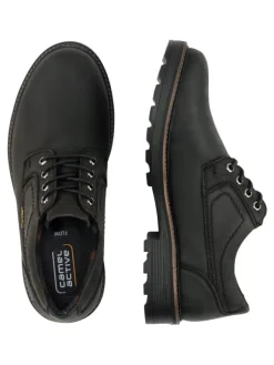 Camel Active Oxford Schnürschuhe aus echtem Leder in Schwarz Best