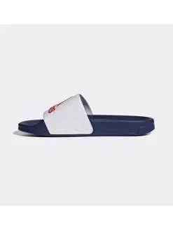 adidas Pantoletten "Adilette" in Weiß/ Rot/ Dunkelblau>Damen Clogs & Pantoletten|Hausschuhe
