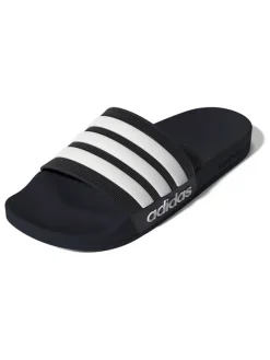 adidas Pantoletten "Adilette Shower" in Weiß/ Dunkelblau Best