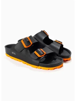 BAYTON Pantoletten "Atlas" in Schwarz/ Orange Best