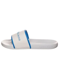 Calvin Klein Pantoletten in Blau/ Weiß Best
