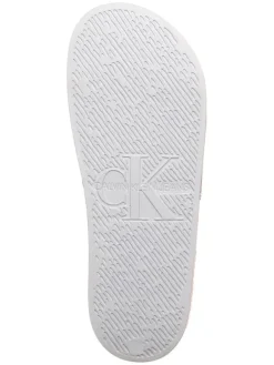 Calvin Klein Pantoletten in Blau/ Weiß Best