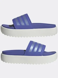 adidas Pantoletten in Lila/ Weiß>Herren Hausschuhe|Sandalen & Pantoletten