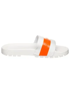 Calvin Klein Pantoletten in Orange/ Weiß Online