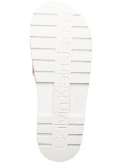 Calvin Klein Pantoletten in Orange/ Weiß Online