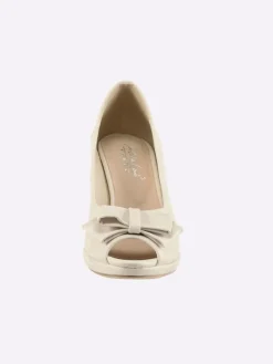 Andrea Conti Peeptoe in creme>Damen Pumps