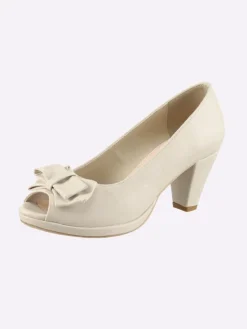 Andrea Conti Peeptoe in creme>Damen Pumps