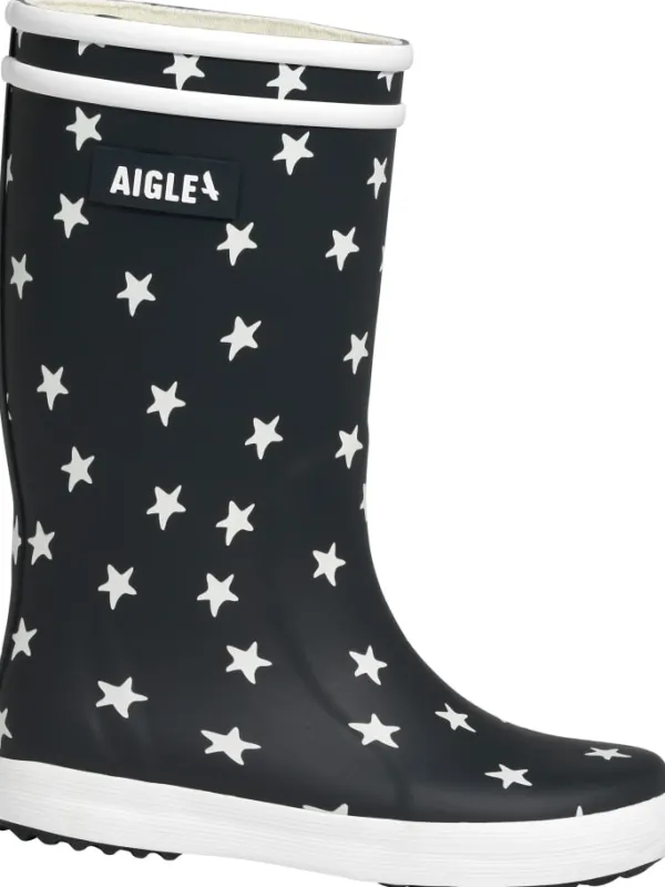 AIGLE Regenstiefel Lolly-Pop 2 Sterne in marineblau/weiß Clearance
