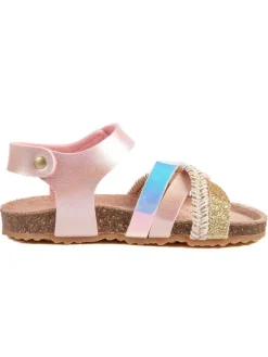 billowy Sandalen "Rosso" in Rosa Hot