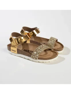 BACKSUN Sandalen "Shangri" in Gold Clearance