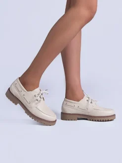 C'M Schnürschuhe in Beige>Damen Schnürschuhe
