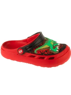 Skechers Foamies: Swifters - T-Rex-Brights in Rot>Kinder Badeschuhe