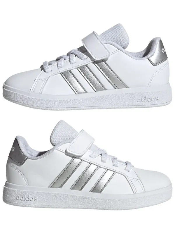 adidas Sneakers "Grand Court 2.0" in Weiß/ Silber>Kinder Sneakers·Sneakers Low