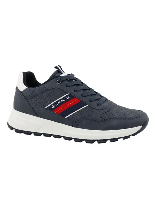 Tom Tailor Sneakers in Dunkelblau/ Weiß/ Rot Clearance
