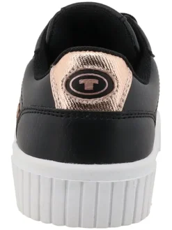 Tom Tailor Sneakers in Schwarz/ Braun><noscript><img width=