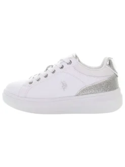 U.S. Polo Assn. Sneakers in Weiß/ Silber New