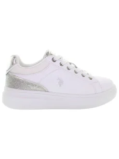 U.S. Polo Assn. Sneakers in Weiß/ Silber New