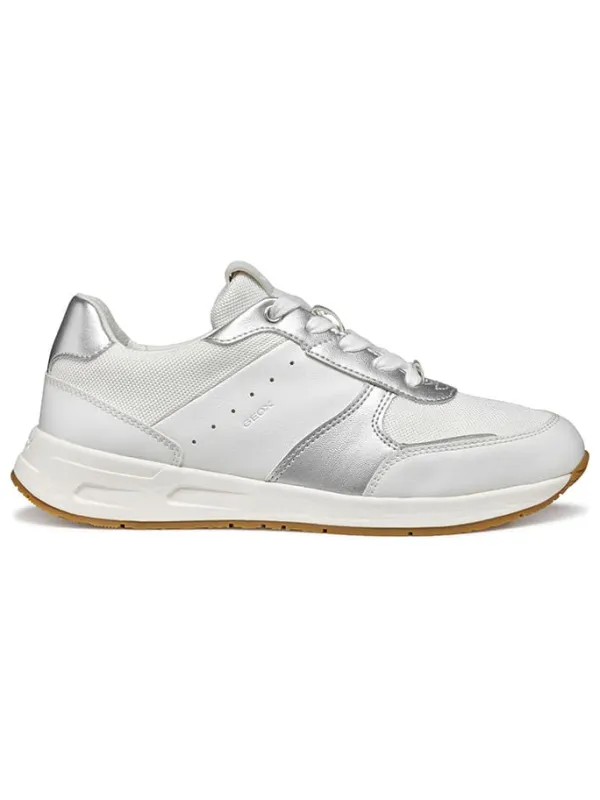 Geox Sneakers in Weiß/ Silber Best