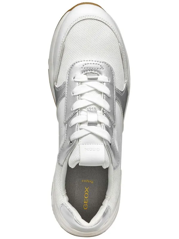 Geox Sneakers in Weiß/ Silber Best
