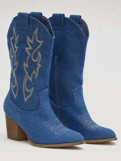Bellucci Westernstiefel in Blau>Damen Stiefel & Boots