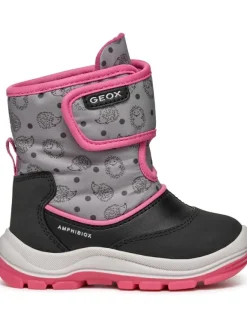 Geox Winterboots "Flanfil" in Pink/ Grau>Kinder Stiefel & Boots·Boots|Stiefel & Boots