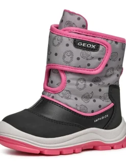 Geox Winterboots "Flanfil" in Pink/ Grau>Kinder Stiefel & Boots·Boots|Stiefel & Boots