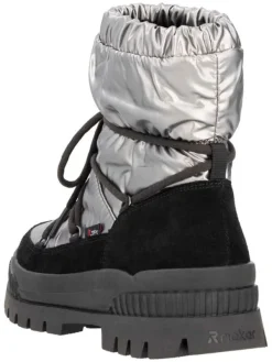 rieker Winterstiefel in Silber/ Schwarz>Damen Stiefel & Boots