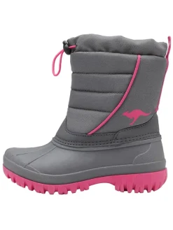 Kangaroos Winterstiefel "K-Ben" in Grau/ Pink Best