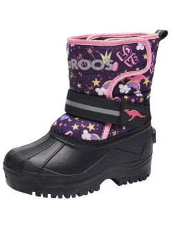 Kangaroos Winterstiefel "Shell" in Schwarz/ Rosa/ Lila>Kinder Stiefel & Boots·Stiefel