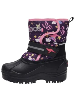 Kangaroos Winterstiefel "Shell" in Schwarz/ Rosa/ Lila>Kinder Stiefel & Boots·Stiefel