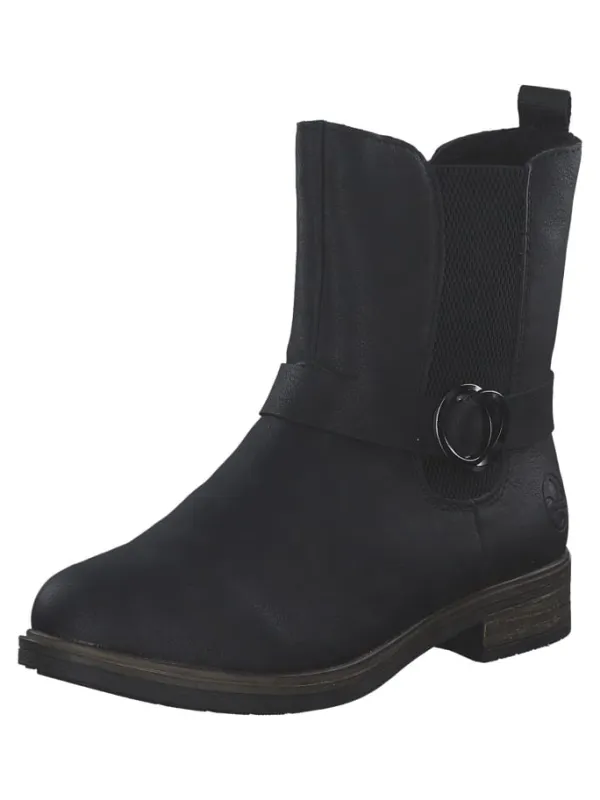 rieker Winterstiefeletten in schwarz/schwarz>Damen Stiefeletten