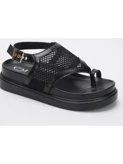 C'M Zehensandaletten in Schwarz>Damen Sandalen