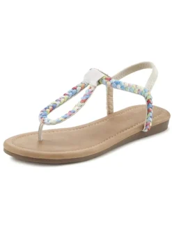 LASCANA Zehentrenner in beige / blau>Kinder Sandalen·Zehensandalen