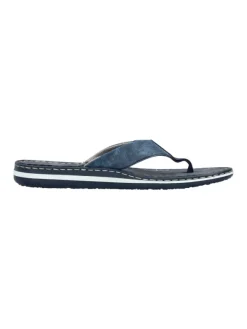 rieker Zehentrenner in Blau>Herren Sandalen & Pantoletten