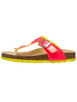 billowy Zehentrenner in Fuchsia/ Gelb Best