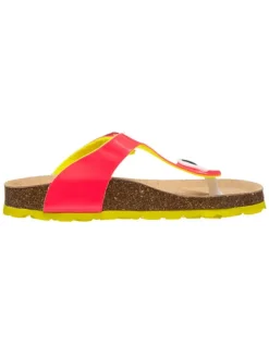 billowy Zehentrenner in Fuchsia/ Gelb Best