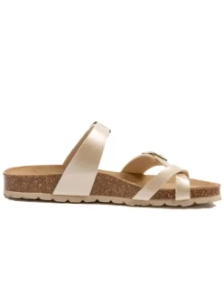 billowy Zehentrenner in Gold>Damen Clogs & Pantoletten