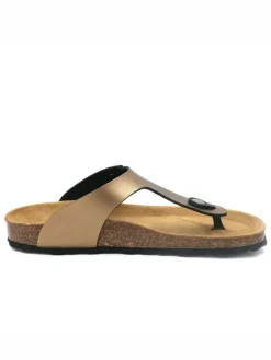 billowy Zehentrenner in Gold>Damen Sandalen