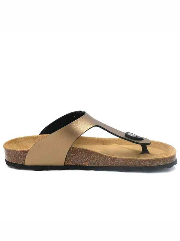 billowy Zehentrenner in Gold>Damen Sandalen