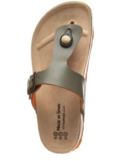 billowy Zehentrenner in Khaki/ Orange><noscript><img width=