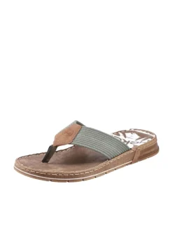 rieker Zehentrenner in olive/mandel/moor